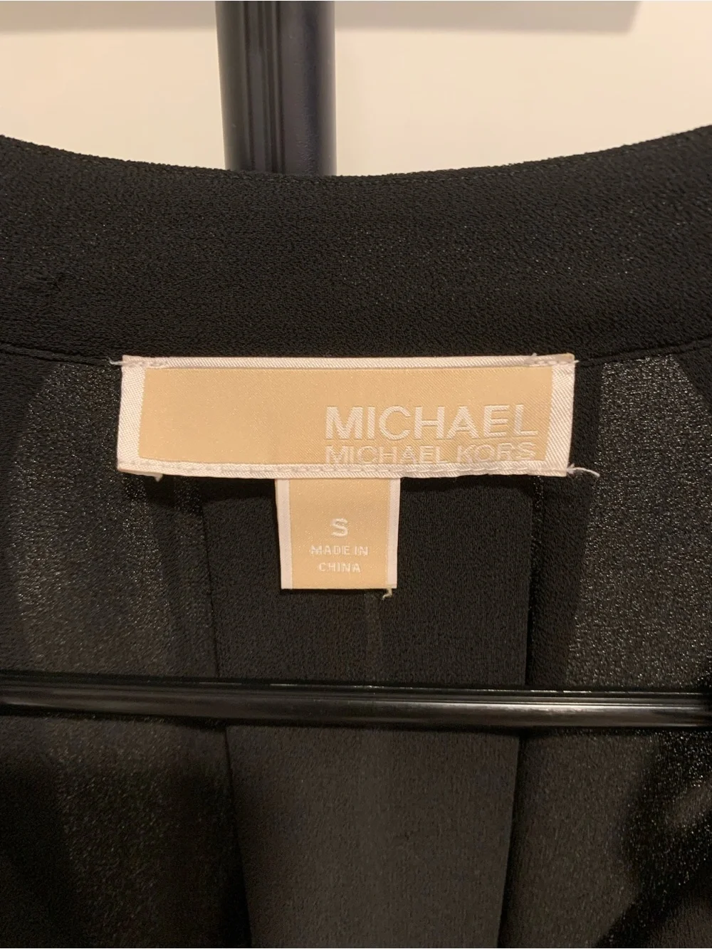 Michael Kors Black Sheer Grommet-Detail Long Sleeve Top - GB013